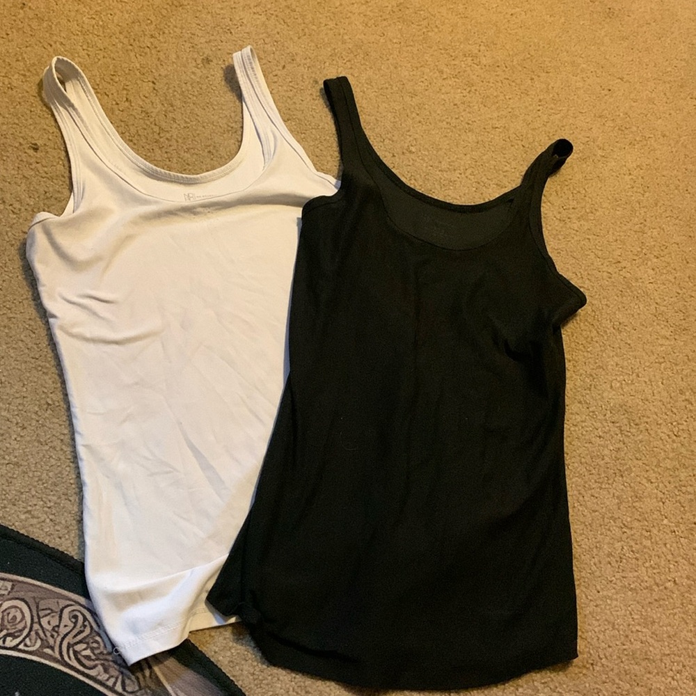 Black and white womens plain tank tops